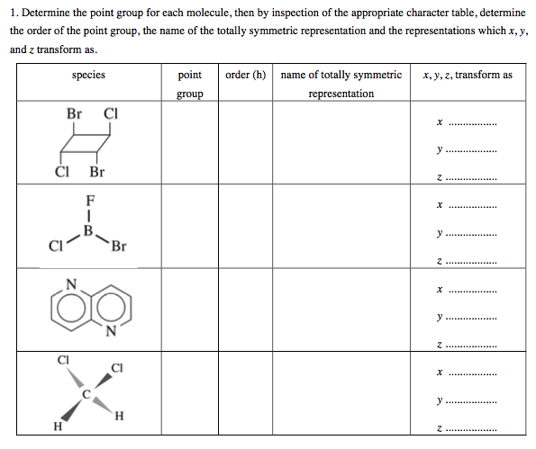 1-determine-the-point-group-for-each-molecule-th-chegg