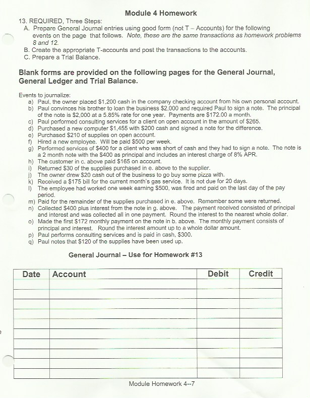 Solved Prepare general Journal entries using good form (not