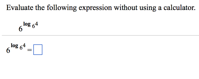 Evaluate an expression homework help