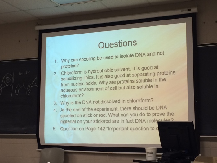 Question: Why can spooling be used to isolate DNA and not proteins Chloroform is hydrophobic solvent. It is...