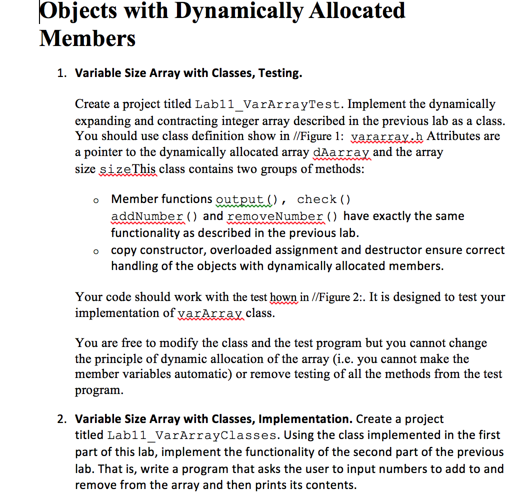 solved c figure 1 vararray h variable size array size of an array