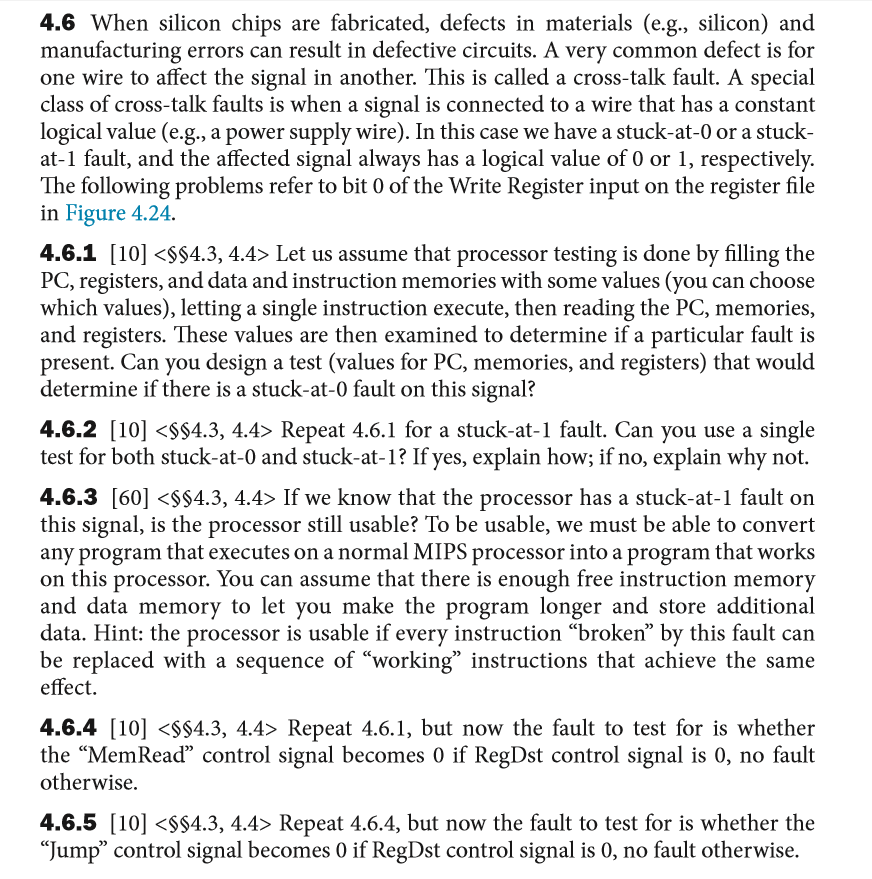 Solved 4.6 When silicon chips are fabricated, defects in | Chegg.com