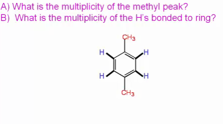 Solved What is the multiplicity of the methyl peak? B) What 