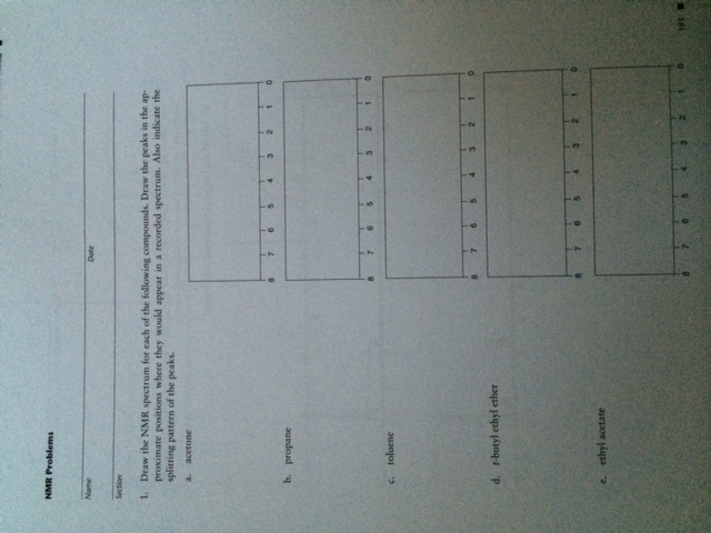 Drawing H Nmr draw the nmr spectrum for each of the following co Drawing H Nmr draw the nmr spectrum for each of the following co