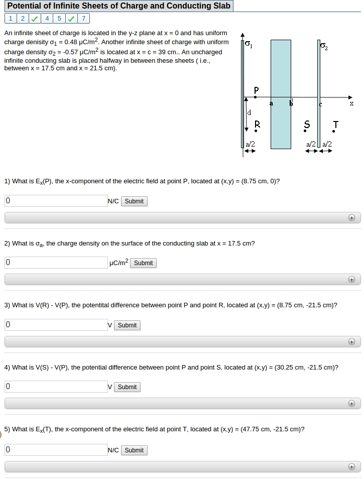 solved potential of infinite sheets of charge and conduct conduct sheets