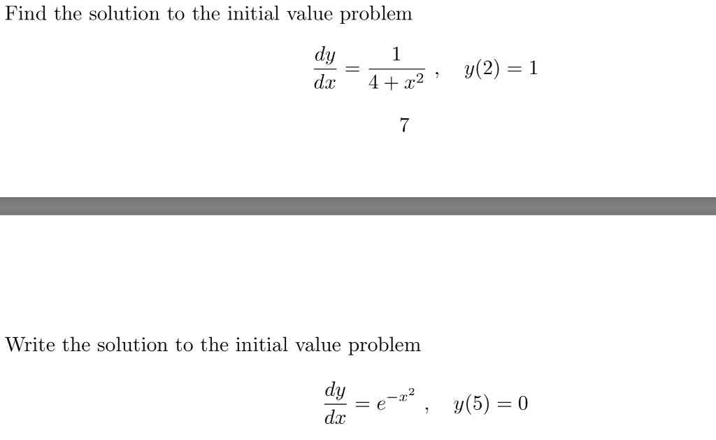 Question: Find the solution to the initial value problem di y(2)=1 dr-4-2.2, 7 Write the solution to the in...