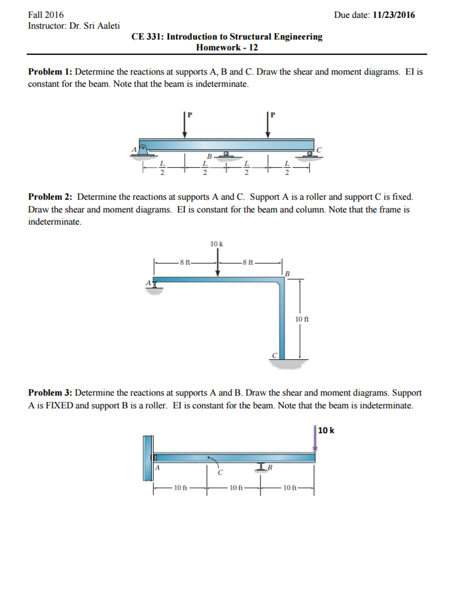 Solved: Determine The Reactions At Supports A, B And C. Dr... | Chegg.com