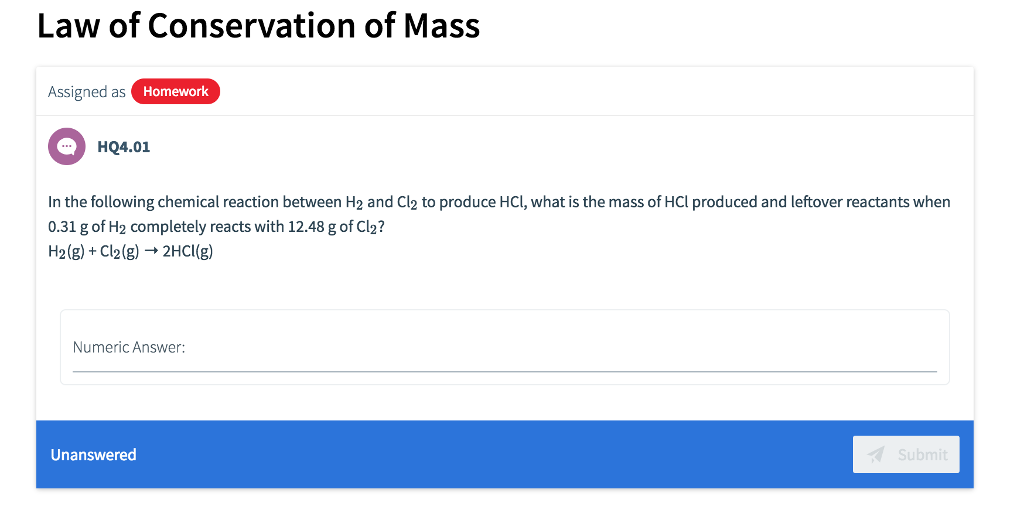 law of conservation of mass