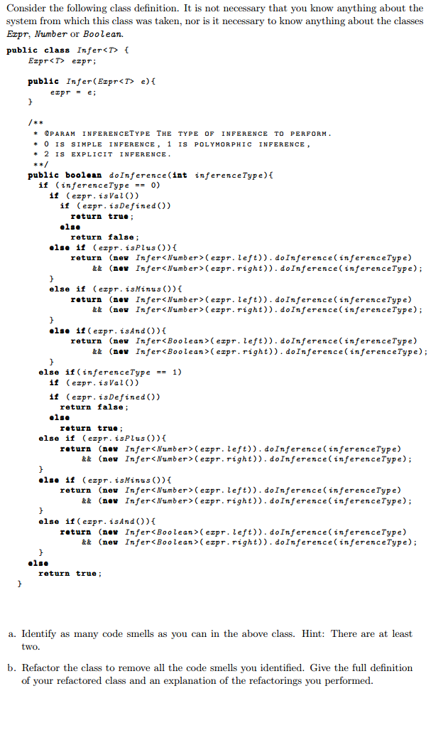 Consider The Following Class Definition. It Is Not...