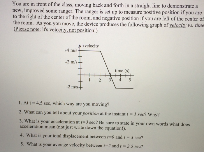 Solved You Are In Front Of The Class, Moving Back And For...