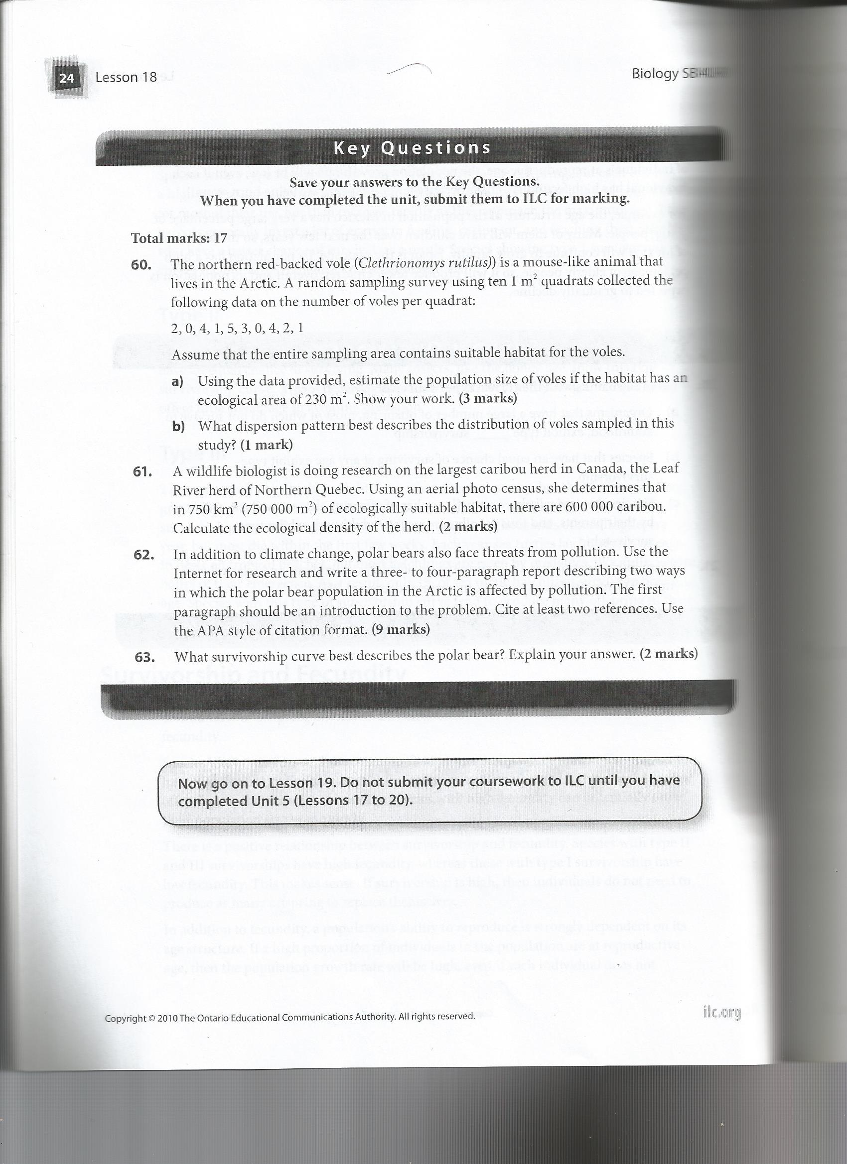 Homework help ilc science