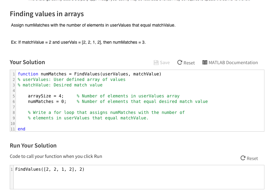 Solved Assign NumMatches With The Number Of Elements In U...