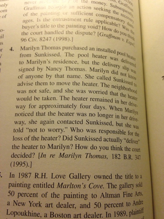 Question: Marilyn Thomas purchased an installed purchased an installed pool heater from Sunkissed. The pool...