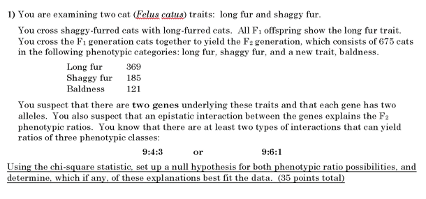 Question: A.)select and state your null hypothesis for each class.b.) Using your null hypotheses, calculat...