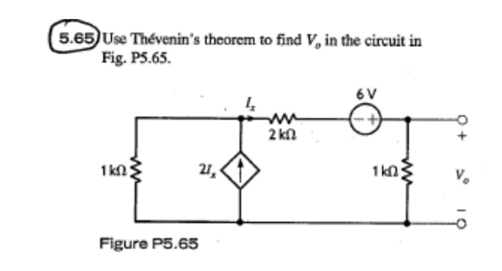 Solved Use Thevenin S Theorem To Find V0 In The Circuit Chegg