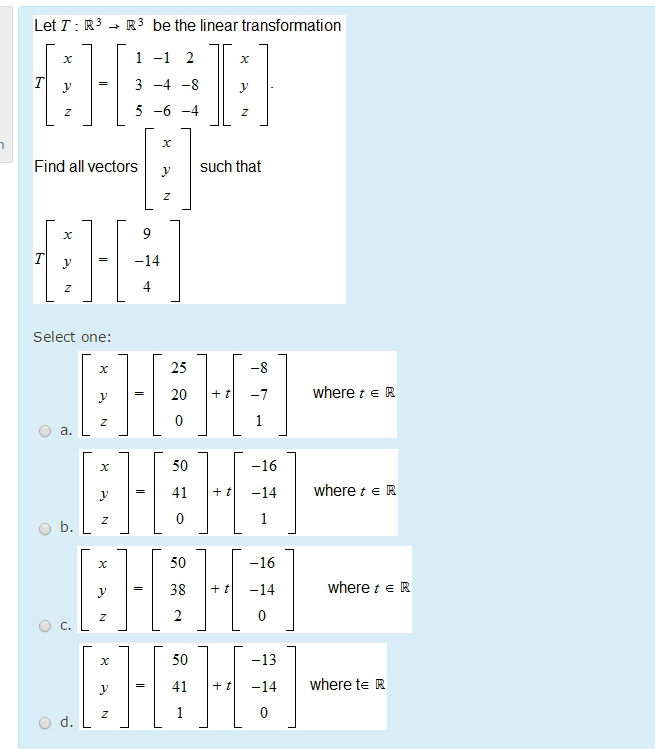 Solved Let T R 3 Rightarrow R 3 Be The Linear Chegg