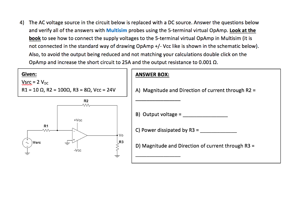 Solved The Ac Voltage Source In The Circuit Below Is Chegg