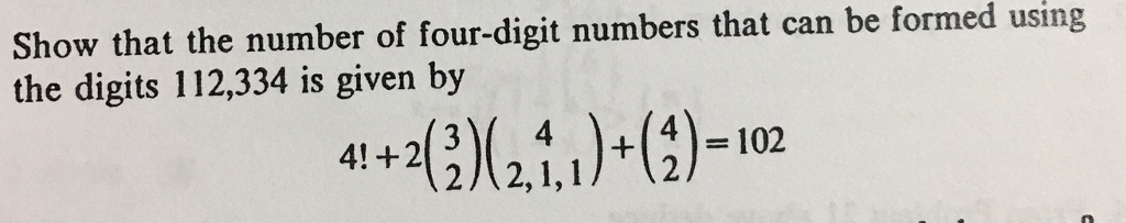 Solved Show That The Number Of Four Digit Numbers That Can Chegg