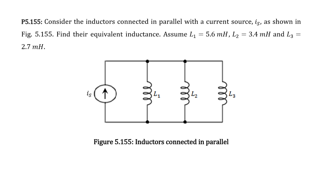 Solved Consider The Inductors Connected In Parallel With A Chegg