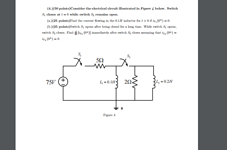 Solved Consider The Electrical Circuit Illustrated In Figure Chegg