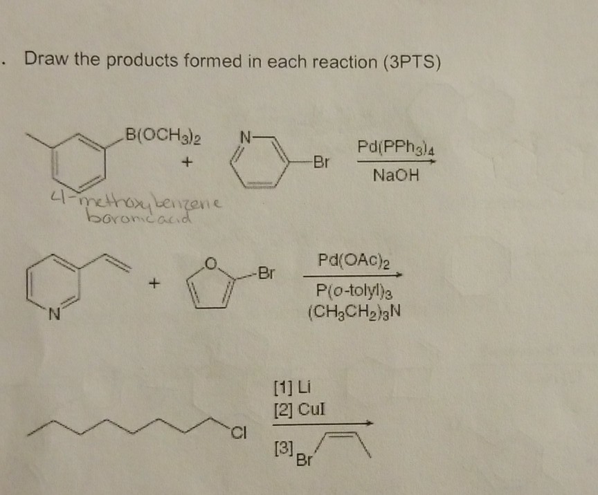 Solved Draw The Products Formed In Each Reaction Chegg