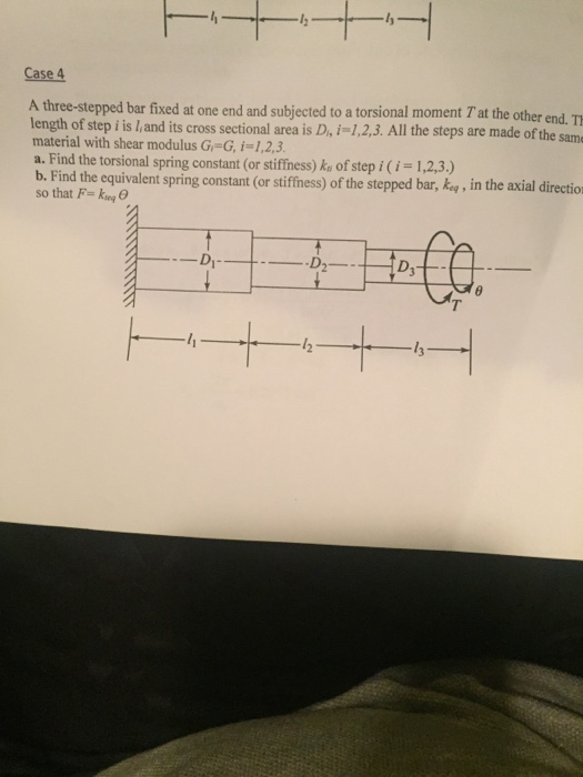 Solved A Three Stepped Bar Fixed At One End And Subjected To Chegg