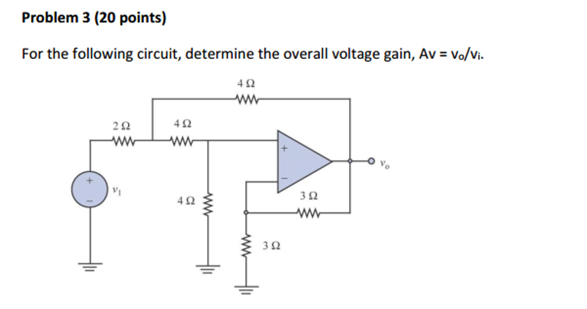 Solved For The Following Circuit Determine The Overall Chegg