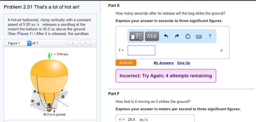 Solved A Hot Air Balloonist Rising Vertically With A Chegg