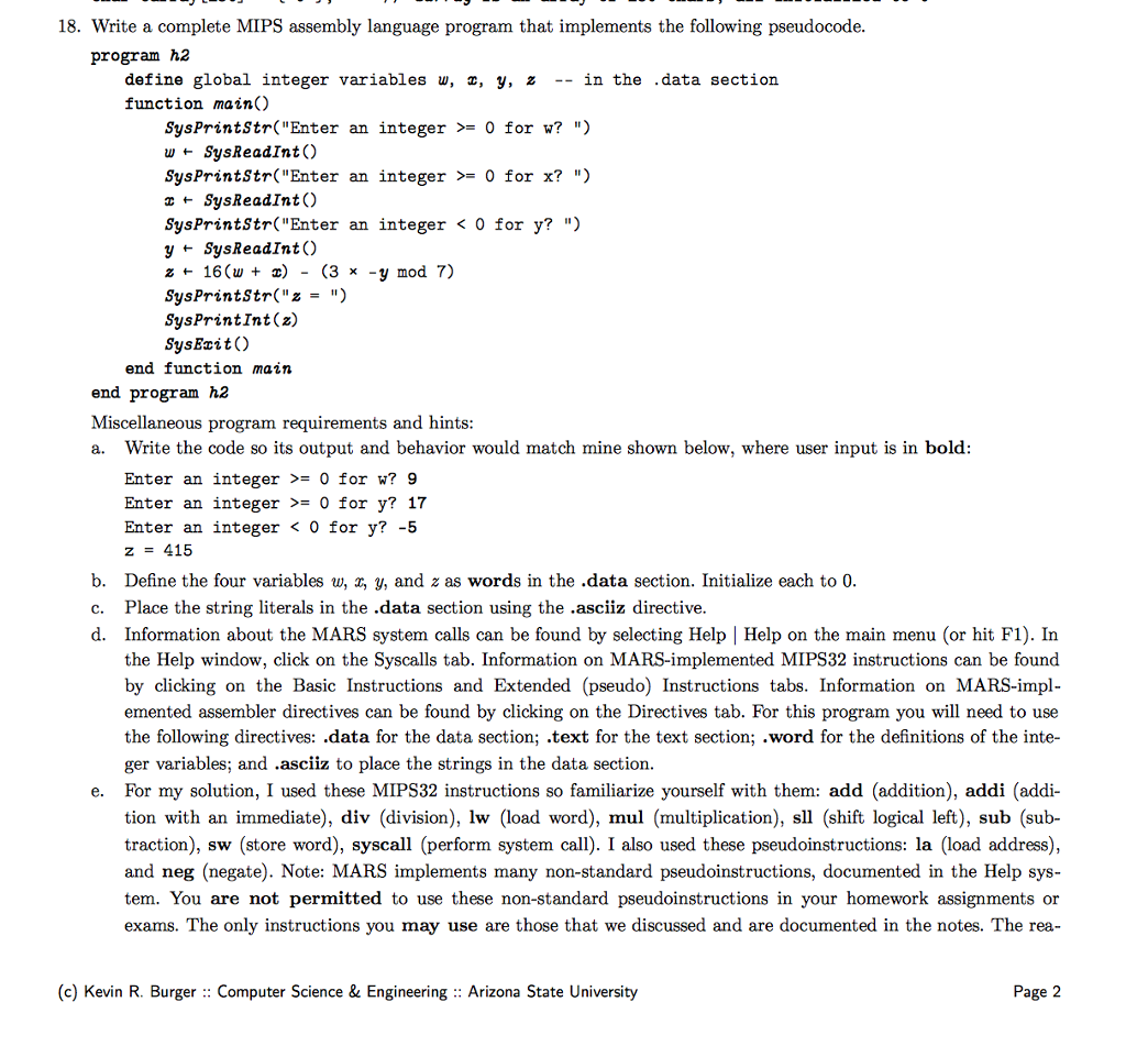 write assembly language program