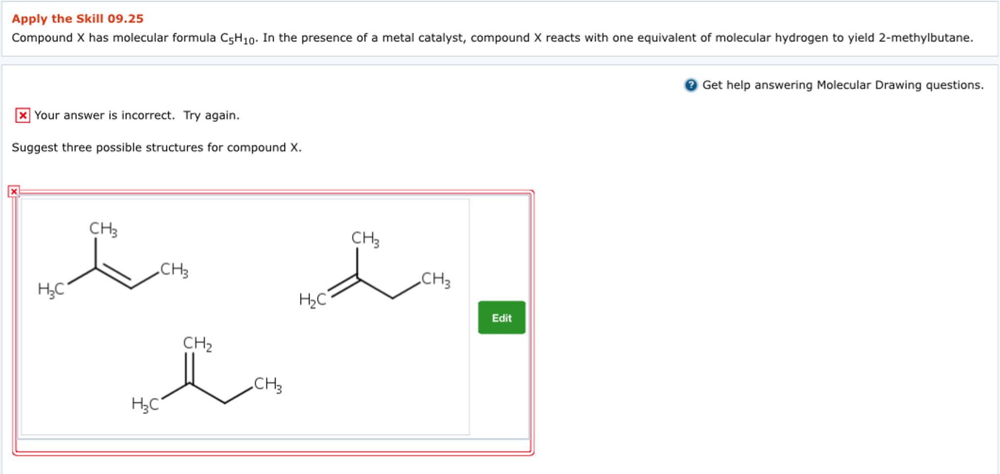 Solved Apply The Skill 09 22 O Get Help Answering Molecular Chegg