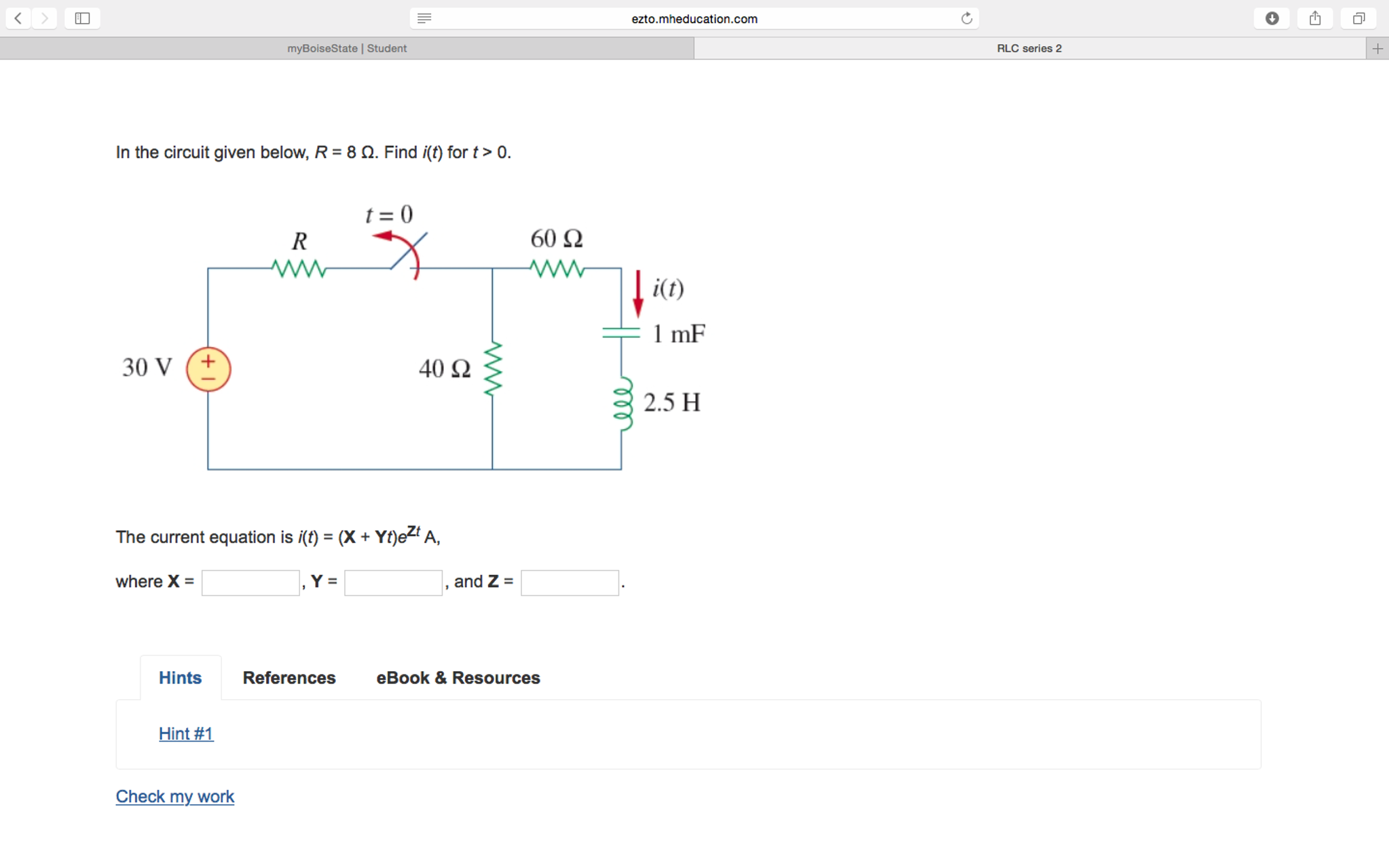 Solved In The Circuit Given Below R 8 Ohm Find I T For Chegg