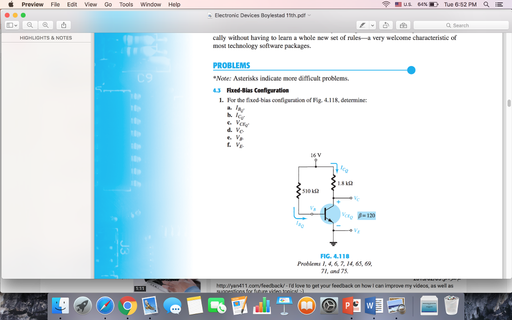 Solved For The Fixed Bias Configuration Of Fig Chegg