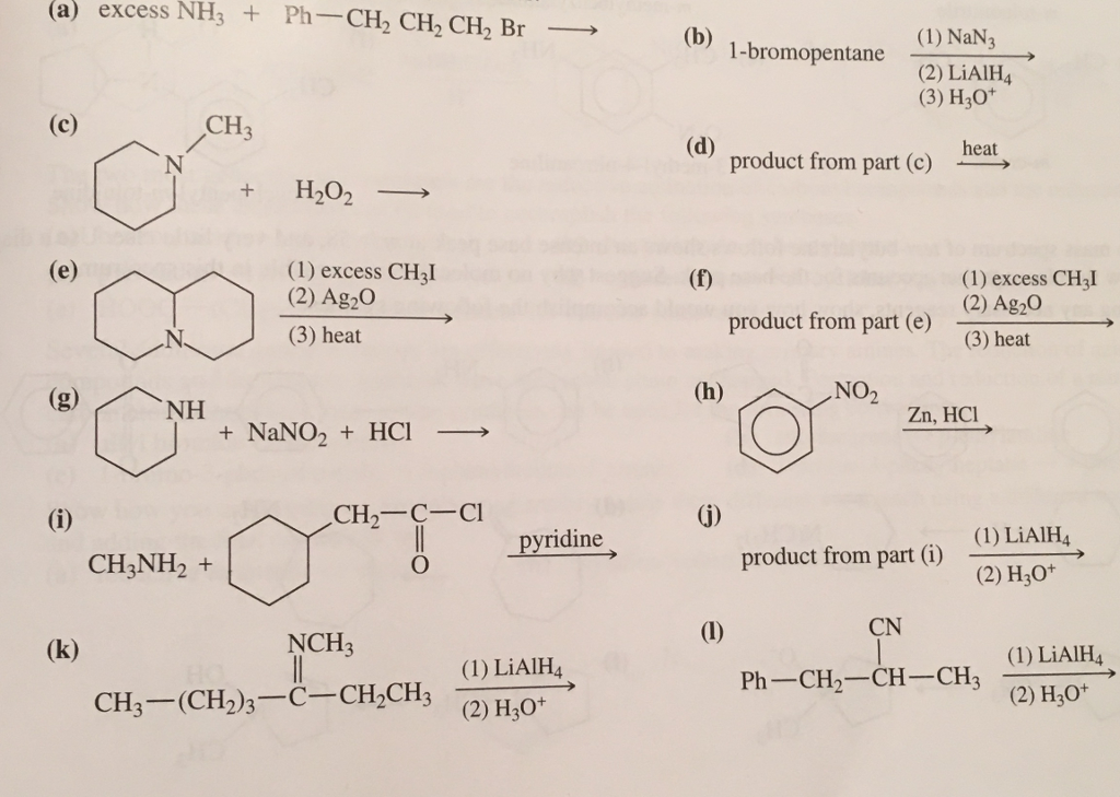 Solved A Excess Nh Ph Ch Ch Ch Br Nan Chegg