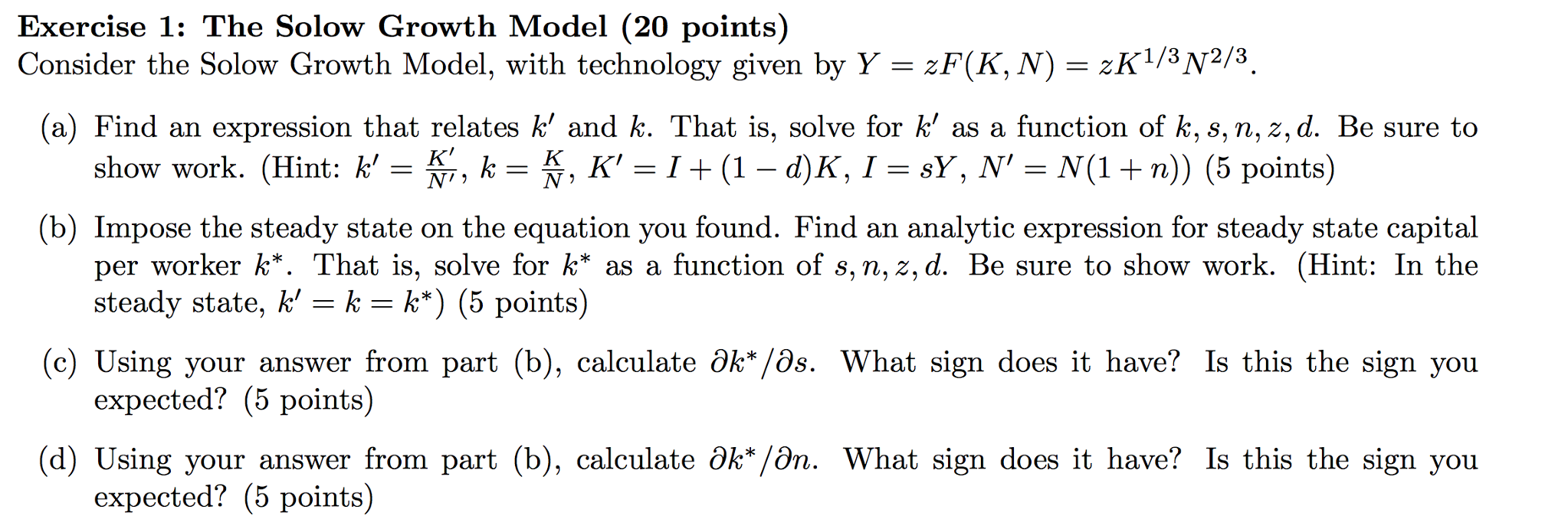 Solved Consider The Solow Growth Model With Technology Chegg