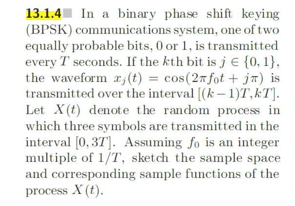 Solved In A Binary Phase Shift Keying Bpsk Chegg