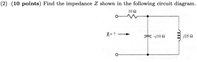 Solved Find The Impedance Z Shown In The Following Circuit Chegg