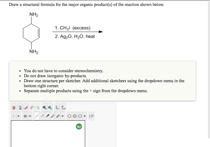 Solved Draw A Structural Formula For The Major Organic Chegg