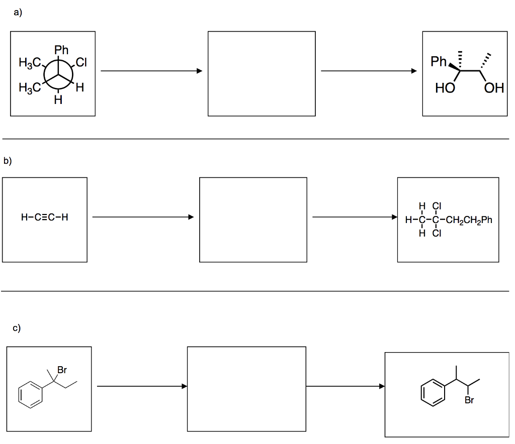 Solved Complete The Reaction Schemes Below By Filling In The Chegg