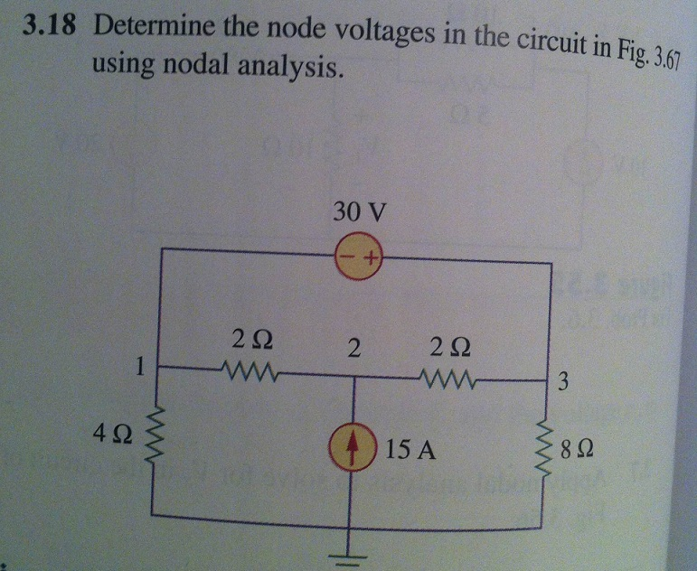 Solved Determine The Node Voltages In The Circuit In Fig Chegg