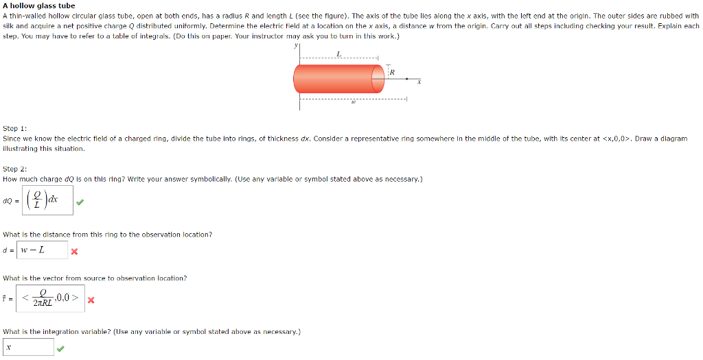 Solved A Hollow Glass Tube A Thin Walled Hollow Circular Chegg