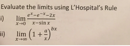 Solved Evaluate The Limits Using L Hospital S Rule Lim X Chegg