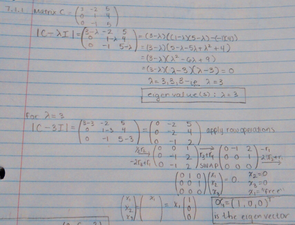 Solved 7 1 1 Determine The Eigenvalues And Eigenvectors For Chegg