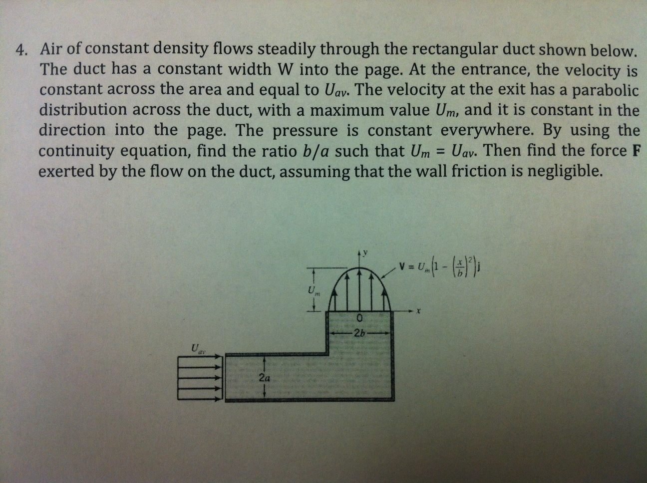 Solved Air Of Constant Density Flows Steadily Through The Chegg