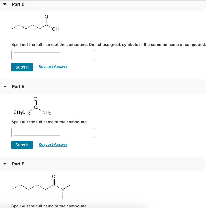 Solved Part A Spell Out The Full Name Of The Compound Chegg