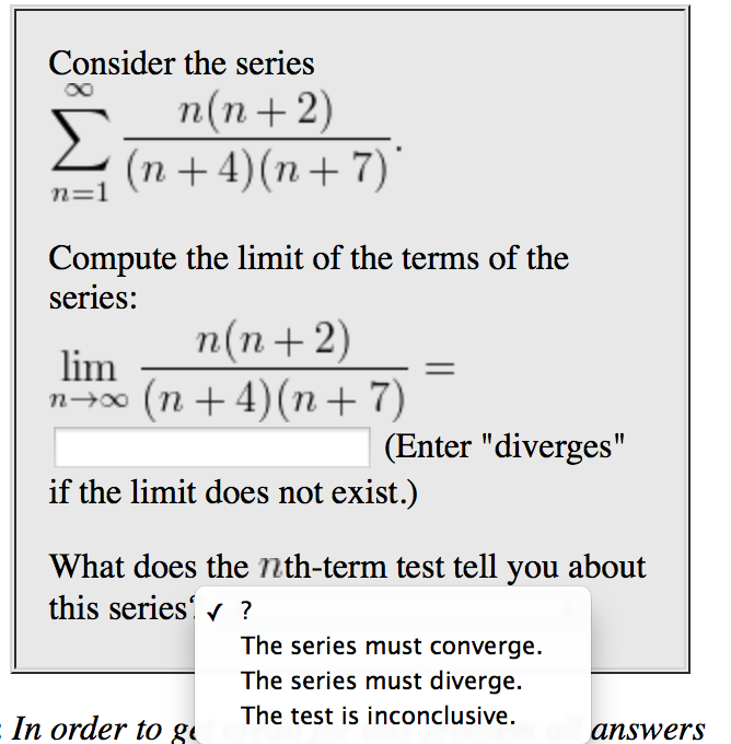 Solved Consider The Series Sigma Infinity N 1 N N 2 N Chegg