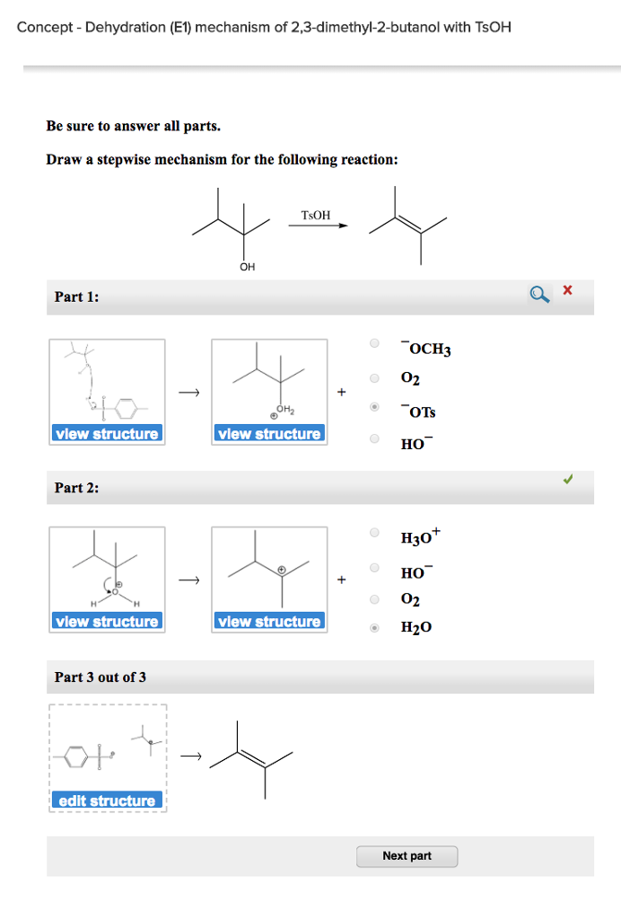 Solved Concept Dehydration E Mechanism Of Chegg