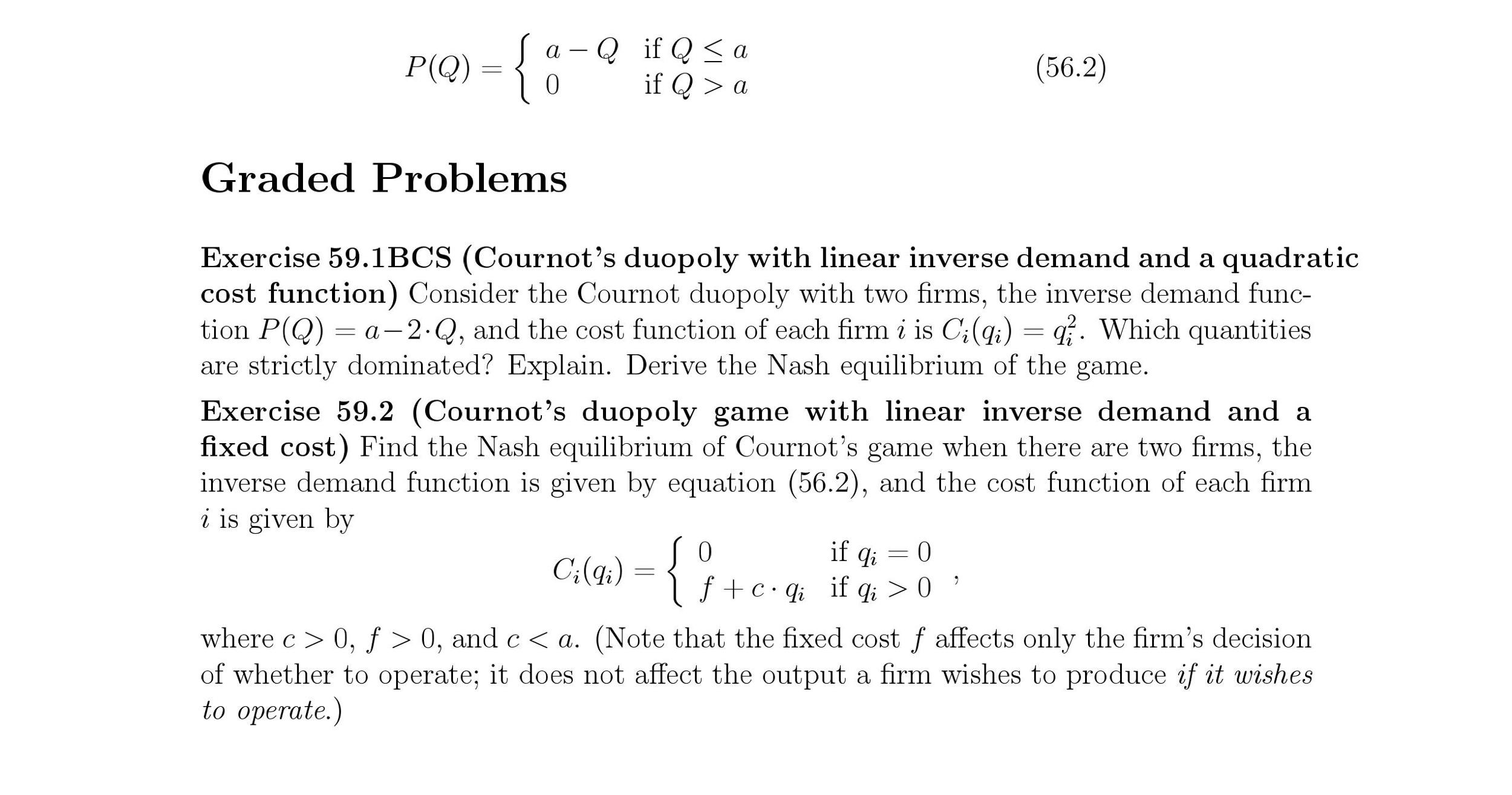 Nash Equilibrium Equation