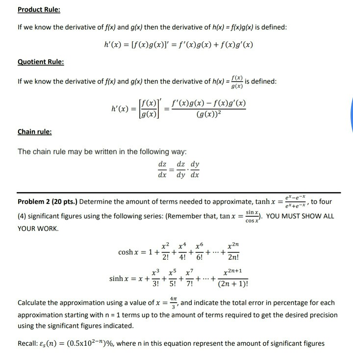 Solved Product Rule If We Know The Derivative Of Fx And Chegg