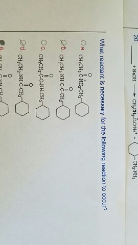 Solved What Reactant Is Necessary For The Following Reaction Chegg