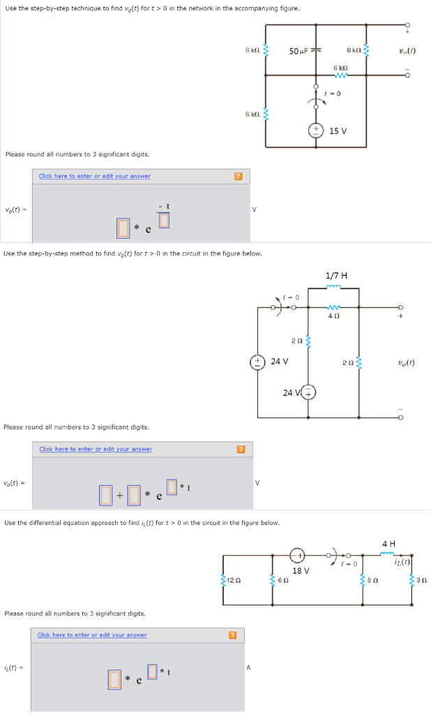 Solved Use The Step By Step Technique To Find Vo T For T Chegg